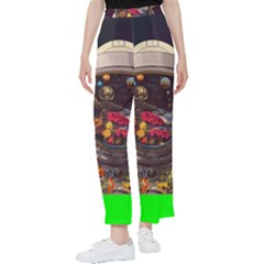 Astronaut Universe Planting Flowers Cosmos Jpg Women s Pants 