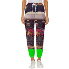 Astronaut Universe Planting Flowers Cosmos Jpg Cropped Drawstring Pants