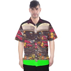 Astronaut Universe Planting Flowers Cosmos Jpg Men s Hawaii Shirt