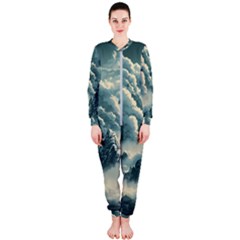 Mountains Alps Nature Clouds Sky Fresh Air Onepiece Jumpsuit (ladies) by Pakemis