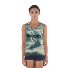 Mountains Alps Nature Clouds Sky Fresh Air Sport Tank Top  by Pakemis