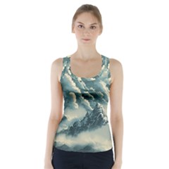 Mountains Alps Nature Clouds Sky Fresh Air Racer Back Sports Top by Pakemis