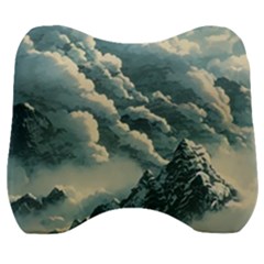 Mountains Alps Nature Clouds Sky Fresh Air Velour Head Support Cushion by Pakemis