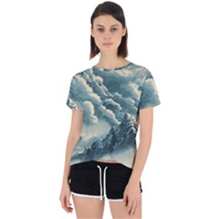 Mountains Alps Nature Clouds Sky Fresh Air Open Back Sport Tee by Pakemis