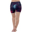 Haunted House Halloween Cemetery Moonlight Lightweight Velour Yoga Shorts View4