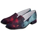 Haunted House Halloween Cemetery Moonlight Women s Classic Loafer Heels View2