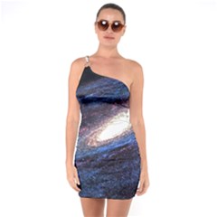 Space Cosmos Galaxy Stars Black Hole Universe One Soulder Bodycon Dress by Pakemis