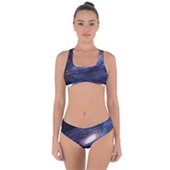 Space Cosmos Galaxy Stars Black Hole Universe Criss Cross Bikini Set