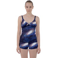 Space Cosmos Galaxy Stars Black Hole Universe Tie Front Two Piece Tankini