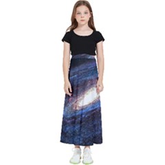 Space Cosmos Galaxy Stars Black Hole Universe Kids  Flared Maxi Skirt by Pakemis