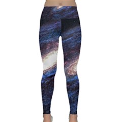 Space Cosmos Galaxy Stars Black Hole Universe Lightweight Velour Classic Yoga Leggings by Pakemis