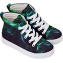 Space Cosmos Galaxy Stars Black Hole Universe Art Kids  Hi-Top Skate Sneakers View3