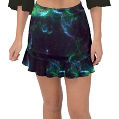 Space Cosmos Galaxy Stars Black Hole Universe Art Fishtail Mini Chiffon Skirt by Pakemis