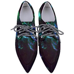 Space Cosmos Galaxy Stars Black Hole Universe Art Pointed Oxford Shoes by Pakemis