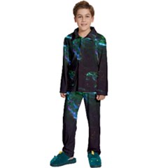 Space Cosmos Galaxy Stars Black Hole Universe Art Kids  Long Sleeve Velvet Pajamas Set by Pakemis