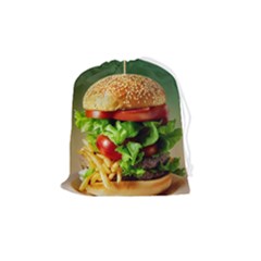 Hamburger Cheeseburger Burger 3d Render Snack Drawstring Pouch (medium) by Pakemis