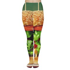 Hamburger Cheeseburger Burger 3d Render Snack Tights by Pakemis