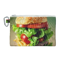 Hamburger Cheeseburger Burger 3d Render Snack Canvas Cosmetic Bag (large) by Pakemis