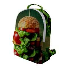 Hamburger Cheeseburger Burger 3d Render Snack Flap Pocket Backpack (large) by Pakemis