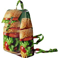 Hamburger Cheeseburger Burger 3d Render Snack Buckle Everyday Backpack by Pakemis