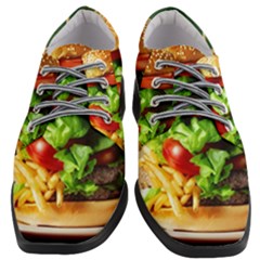 Hamburger Cheeseburger Burger 3d Render Snack Women Heeled Oxford Shoes by Pakemis