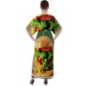 Hamburger Cheeseburger Burger 3d Render Snack V-Neck Boho Style Maxi Dress View2