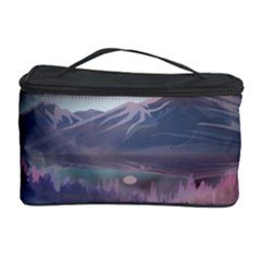 Mountains Nature Forest Moon Landscape Moonlight Cosmetic Storage by Pakemis