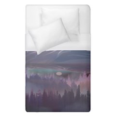 Mountains Nature Forest Moon Landscape Moonlight Duvet Cover (single Size) by Pakemis