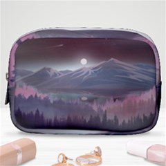 Mountains Nature Forest Moon Landscape Moonlight Make Up Pouch (small) by Pakemis