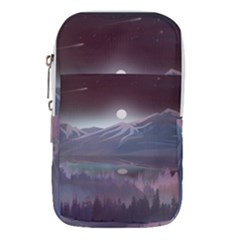 Mountains Nature Forest Moon Landscape Moonlight Waist Pouch (small) by Pakemis