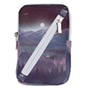 Mountains Nature Forest Moon Landscape Moonlight Belt Pouch Bag (Small) View1