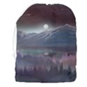 Mountains Nature Forest Moon Landscape Moonlight Drawstring Pouch (3XL) View2