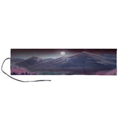 Mountains Nature Forest Moon Landscape Moonlight Roll Up Canvas Pencil Holder (l) by Pakemis