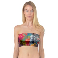 Astronaut Universe Planting Flowers Cosmos Galaxy Bandeau Top by Pakemis