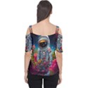 Astronaut Universe Planting Flowers Cosmos Galaxy Cutout Shoulder Tee View2