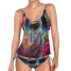 Astronaut Universe Planting Flowers Cosmos Galaxy Tankini Set by Pakemis