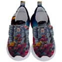 Astronaut Universe Planting Flowers Cosmos Galaxy Kids  Velcro No Lace Shoes View1