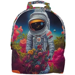 Astronaut Universe Planting Flowers Cosmos Galaxy Mini Full Print Backpack by Pakemis