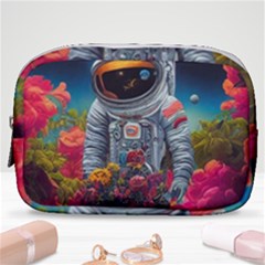 Astronaut Universe Planting Flowers Cosmos Galaxy Make Up Pouch (small) by Pakemis