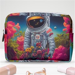 Astronaut Universe Planting Flowers Cosmos Galaxy Make Up Pouch (medium) by Pakemis