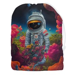 Astronaut Universe Planting Flowers Cosmos Galaxy Drawstring Pouch (3xl) by Pakemis