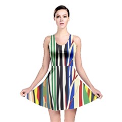 Abstract Trees Colorful Artwork Woods Reversible Skater Dress by Pakemis