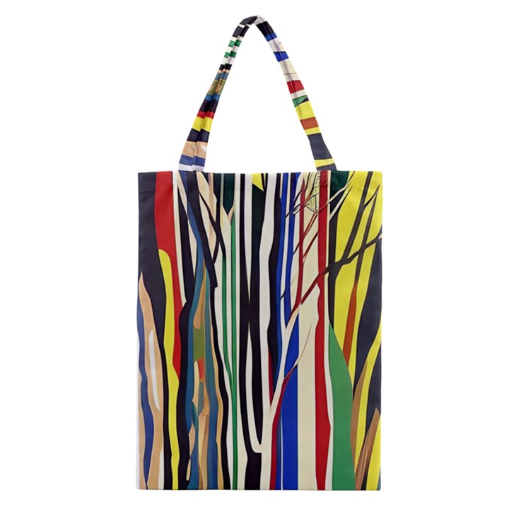 Abstract Trees Colorful Artwork Woods Classic Tote Bag