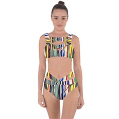 Abstract Trees Colorful Artwork Woods Bandaged Up Bikini Set  by Pakemis