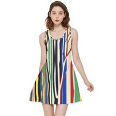 Abstract Trees Colorful Artwork Woods Inside Out Reversible Sleeveless Dress by Pakemis