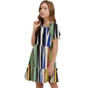 Abstract Trees Colorful Artwork Woods Kids  Puff Sleeved Dress View3