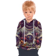 Astronaut Universe Planting Flowers Cosmos Art Kids  Overhead Hoodie by Pakemis