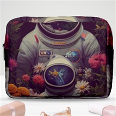 Astronaut Universe Planting Flowers Cosmos Art Make Up Pouch (large) by Pakemis