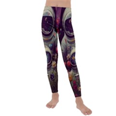 Astronaut Universe Planting Flowers Cosmos Art Kids  Lightweight Velour Leggings by Pakemis