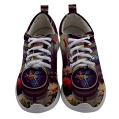 Astronaut Universe Planting Flowers Cosmos Art Women Athletic Shoes by Pakemis